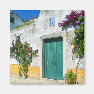Íman Porta de madeira verde aquosa