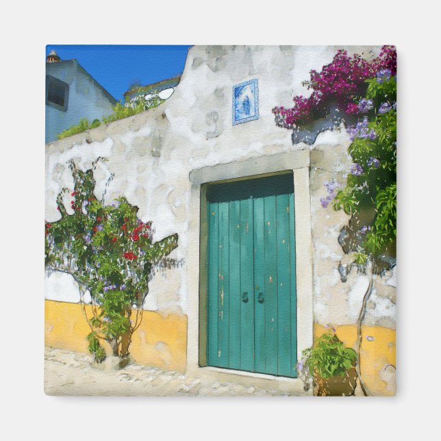 Íman Porta de madeira verde aquosa (Frente)