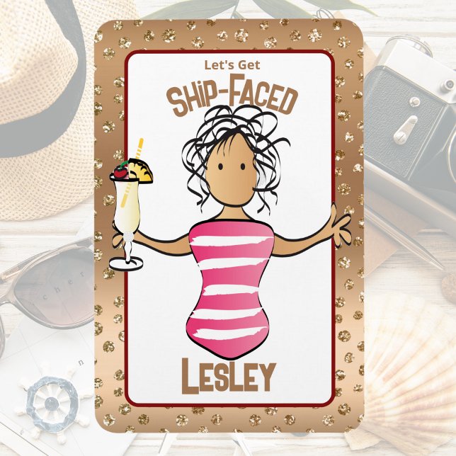 Íman Porta De Navio Engraçado De Férias De Cruzeiro Par (Criador carregado)