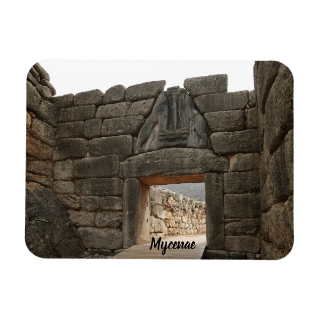 Íman Porta do Leão Mycenae (Horizontal)