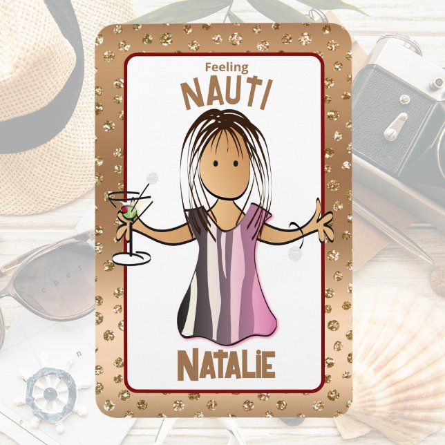 Íman Porta Engraçada De Navio De Cruzeiro Para Seu Rosa (Criador carregado)