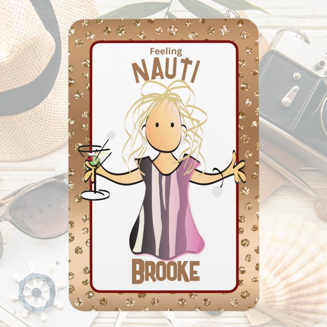 Íman Porta Engraçada De Navio De Cruzeiro Para Seu Rosa (Criador carregado)