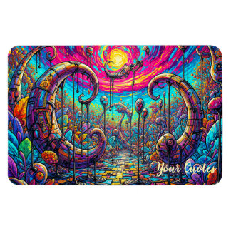 Íman Portal de Paisagem de Sonho Surrealista Colorida F