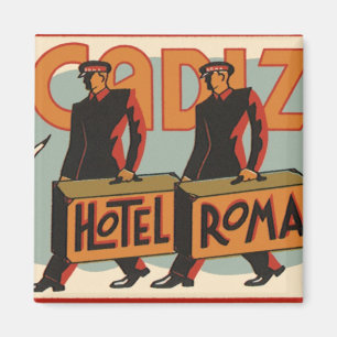 Íman Porteiros de Viagens Antigos Hotel Roma, Cádiz, Es