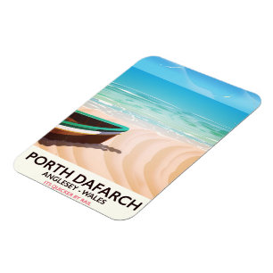 Íman Porth Dafarch, poster da praia de Anglesey Galês