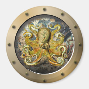 Íman Porthole Submarino Steampunk Octopus