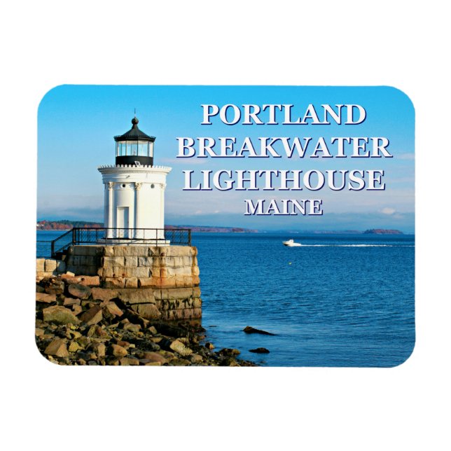 Íman Portland Breakwater Lighthouse, Maine (Horizontal)