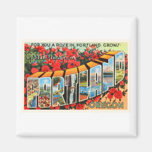 Íman Portland Oregon OR Old Viagens vintage Souvenir