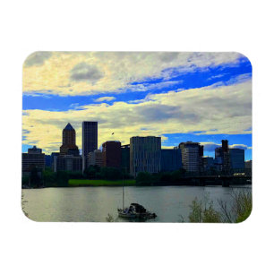 Íman Portland, Oregon Skyline nº 1 Magnet
