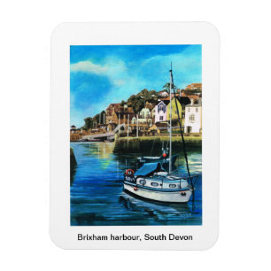Íman Porto de Brixham, imã de geladeira sul de Devon