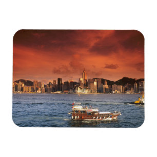 Íman Porto de Hong Kong ao Pôr-do-Sol