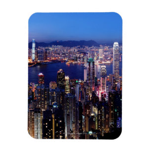 Íman Porto de Hong Kong Victoria na noite