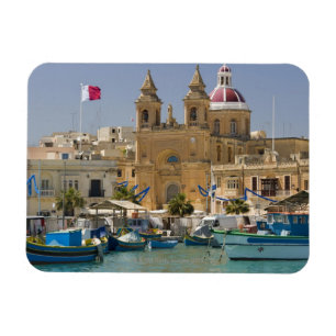Íman Porto de Marsaxlokk na ilha mediterrânea