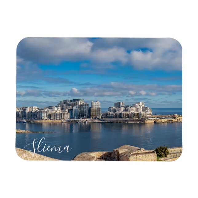 Íman Porto de Sliema e arranha-céus em Malta (Horizontal)