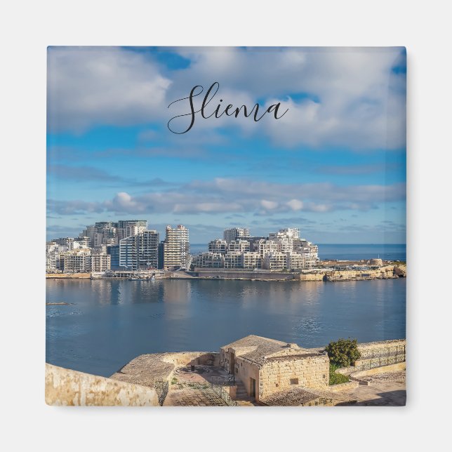 Íman Porto de Sliema e arranha-céus em Malta (Frente)