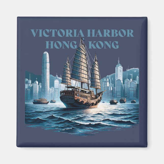 Íman Porto de Vitória Hong Kong China (Frente)