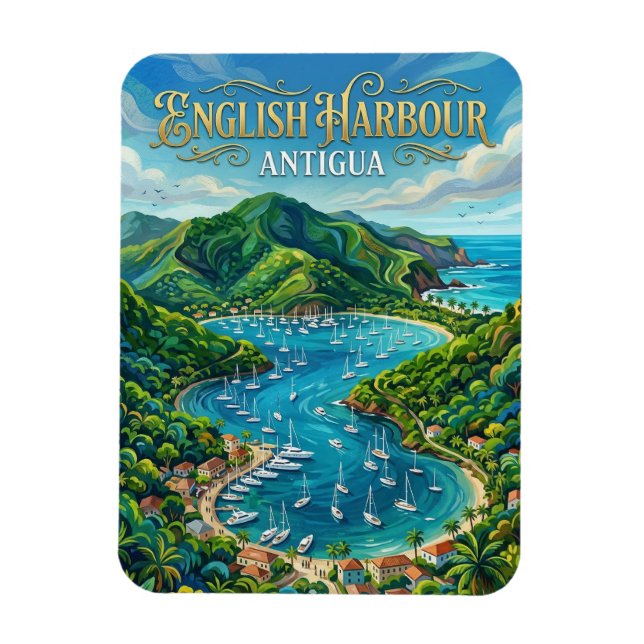 Íman Porto Inglês Antígua e Barbuda (Vertical)