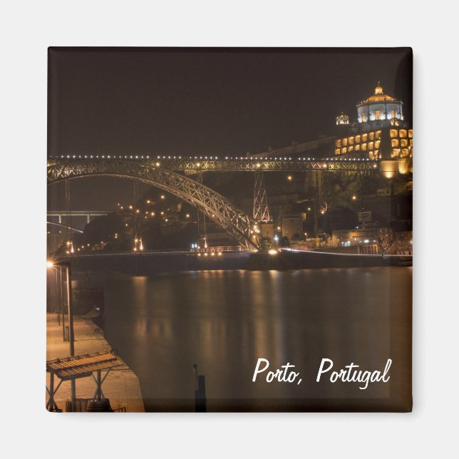 Íman Porto por noite Magnet (Frente)