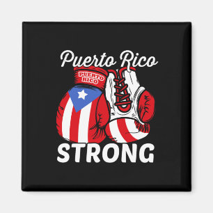 Íman Porto Rico Bandeira Boxando Luvas Boricua Porto Ri