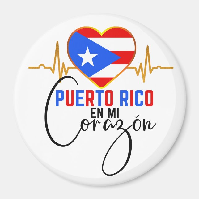 Íman Porto Rico en mi Corazon Puerto Rican Pride (Frente)