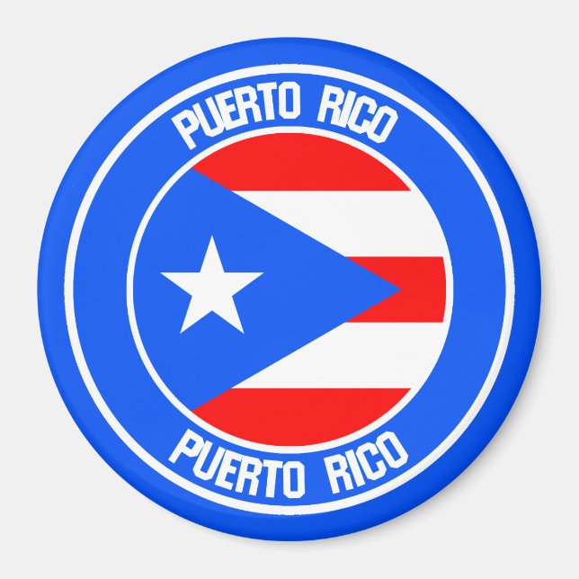 Íman Porto Rico Round Emblem (Frente)