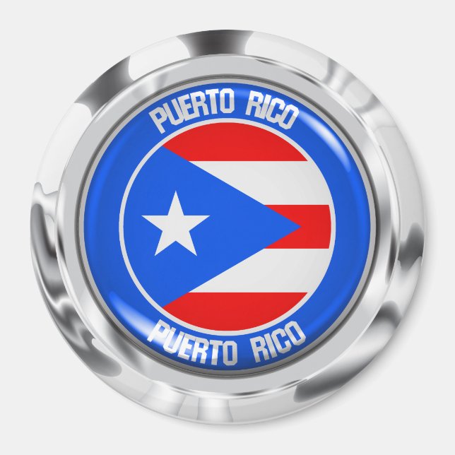 Íman Porto Rico Round Emblem (Frente)