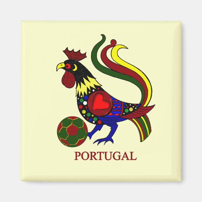 Íman Portugal barcelos "galo" jogador de futebol (Frente)