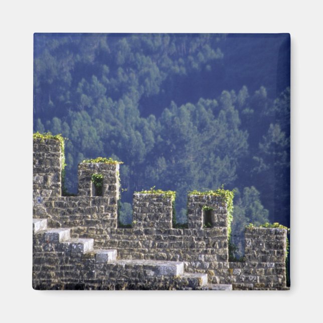 Íman Portugal, Obidos. Escadas junto a muralhas ameadas (Frente)