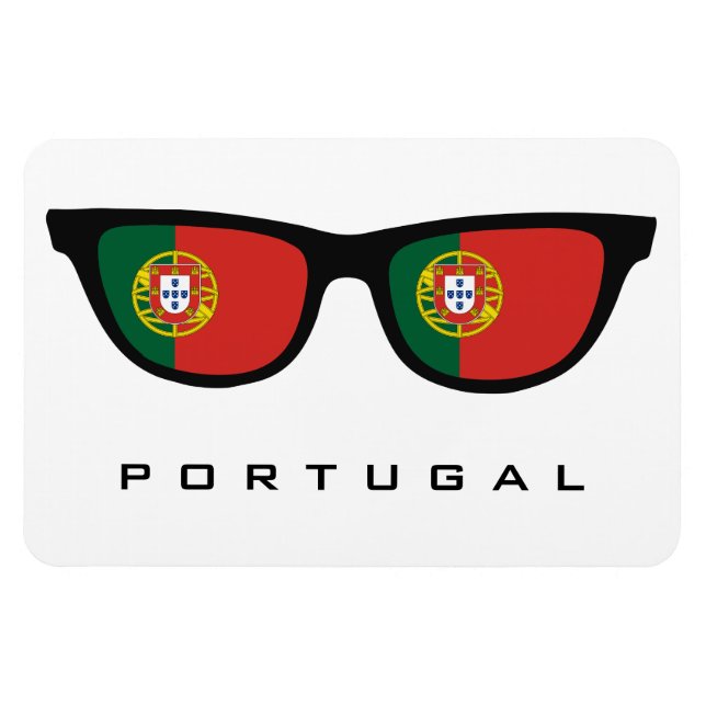 Íman Portugal Sombra texto personalizado e ímã de cor (Horizontal)