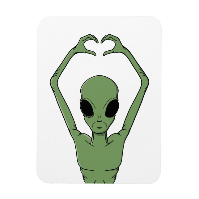 Íman Pose do Coração Alien (Vertical)