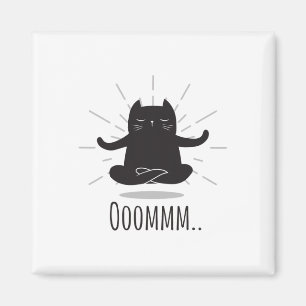 Íman Poses de Yoga Oomm Engraçados Símbolo de Gato Buda