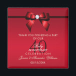 Íman Posh Gem Arco & Ribbon 40º Aniversário de Casament<br><div class="desc">Festa personalizada de 40º Aniversário de Casamento favorece o obrigado de seu ímã para casais do quadragésimo aniversário. Todo o texto, fonte e cor do texto são totalmente personalizáveis para atender às suas necessidades, se você quiser ajudar a personalizar seu produto ou quiser combinar produtos, entre em contato comigo na...</div>