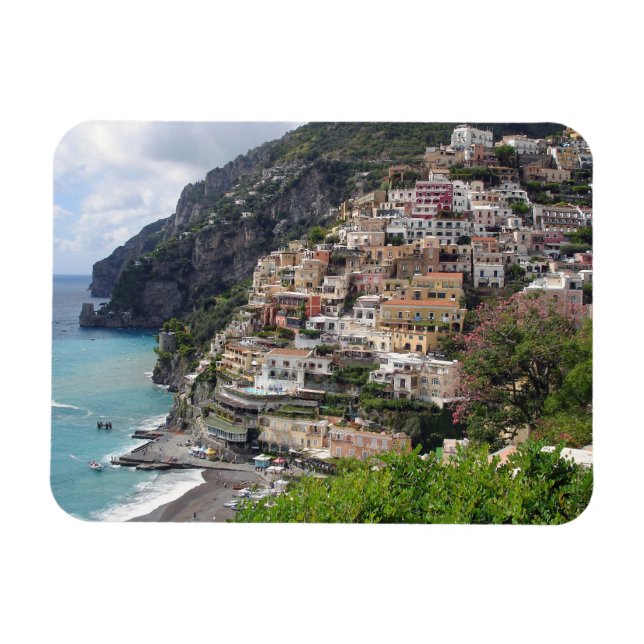 Íman Positano no ímã retângulo litoral Amalfi (Horizontal)