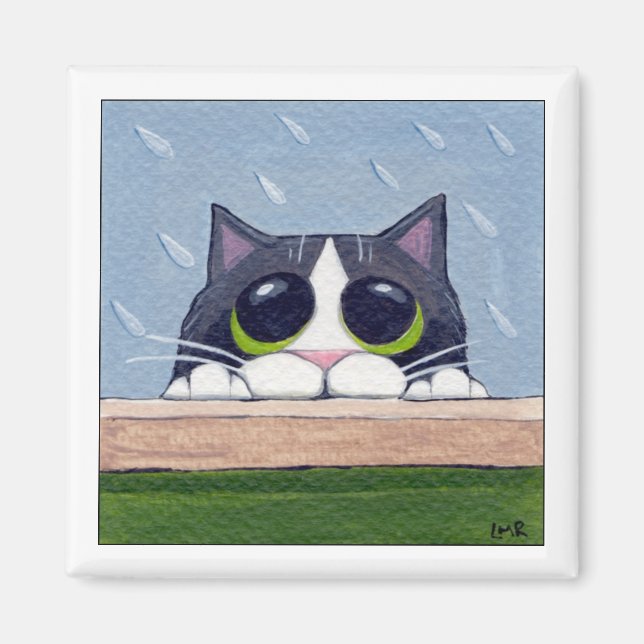 Íman Posso Entrar? - Magnet Gato (Frente)