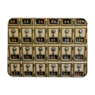 Íman Post Office Combination Lock Boxes Postcard