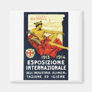 Íman Poster 1913 da expo de Genebra