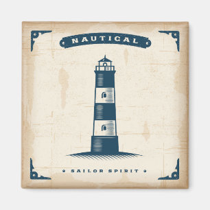 Íman Poster 1 do farol do vintage