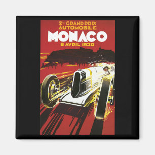 Íman Poster da competição automóvel do carro de Mona
