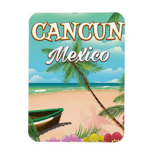 Íman Poster da praia de Cancun México
