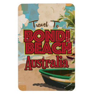 Íman Poster das férias do vintage de Austrália da pra