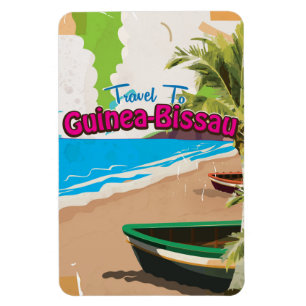 Íman Poster das viagens vintage de Guiné-Bissau