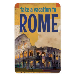 Íman Poster das viagens vintage de Roma