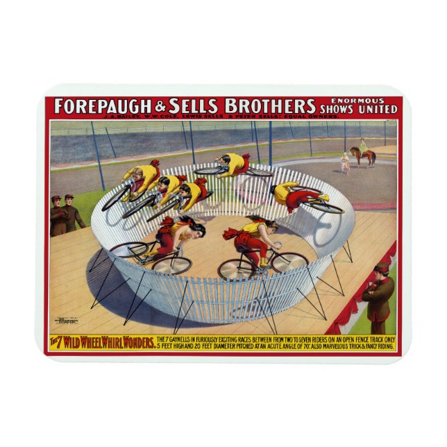 Íman Poster de Circo Dos Sete Gaynells A Caminhar (Horizontal)