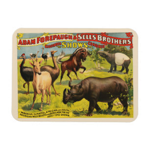 Íman Poster de Circo para Adam Forepaugh e Vende Irmãos