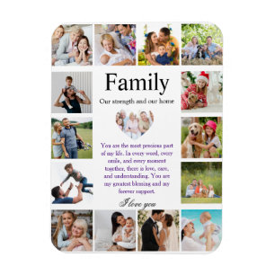 Íman Poster de Colagem de Fotos de Família Personalizad