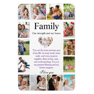 Íman Poster de Colagem de Fotos Personalizadas da Famíl