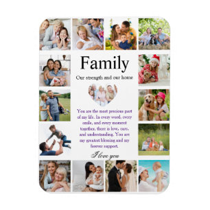 Íman Poster de Colagem de Fotos Personalizadas da Famíl