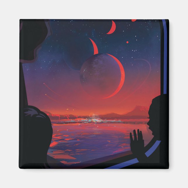 Íman Poster de Espaço Retroativo - Os Visualizadores Ob (Frente)