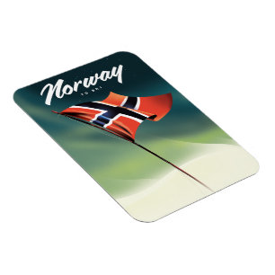 Íman Poster de Esqui da Noruega