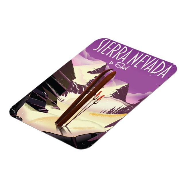 Íman Poster de esqui de Sierra Nevada (Left Side)